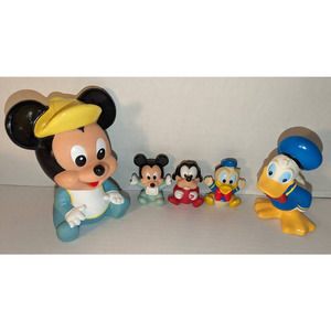Vintage Lot Collectible Disney PVC Figures Mickey Minnie Mouse Pluto Donald Duck